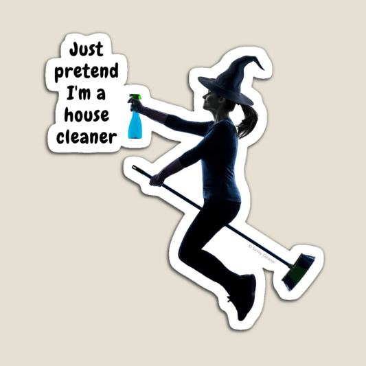 Pretend I'm a House Cleaner, Savvy Cleaner Funny Cleaning Gifts, Cleaning magnet