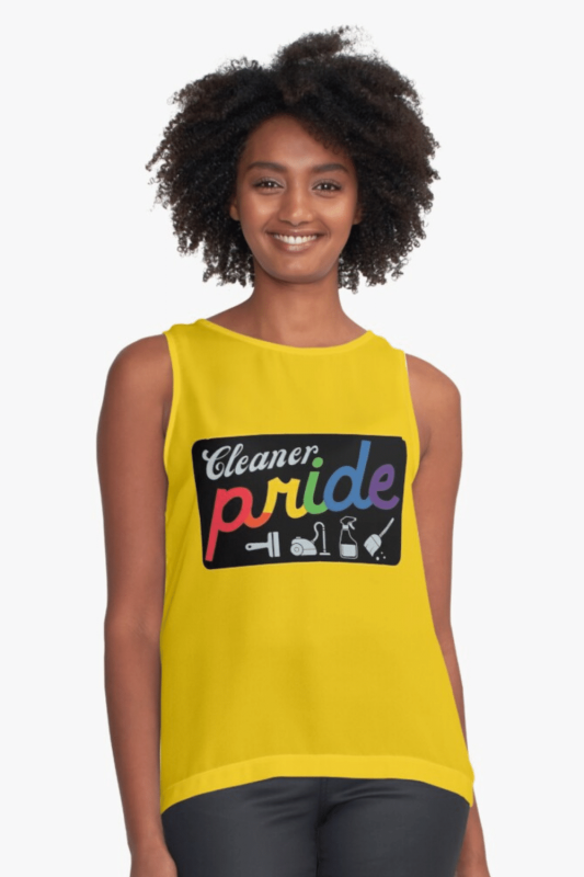 Retro Cleaner Pride Savvy Cleaner Funny Cleaning Shirts Sleeveless Top