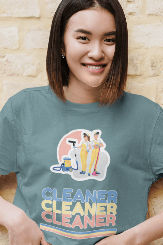 Retro Cleaner Savvy Cleaner Funny Cleaning Shirts Eco-Unisex T-Shirt