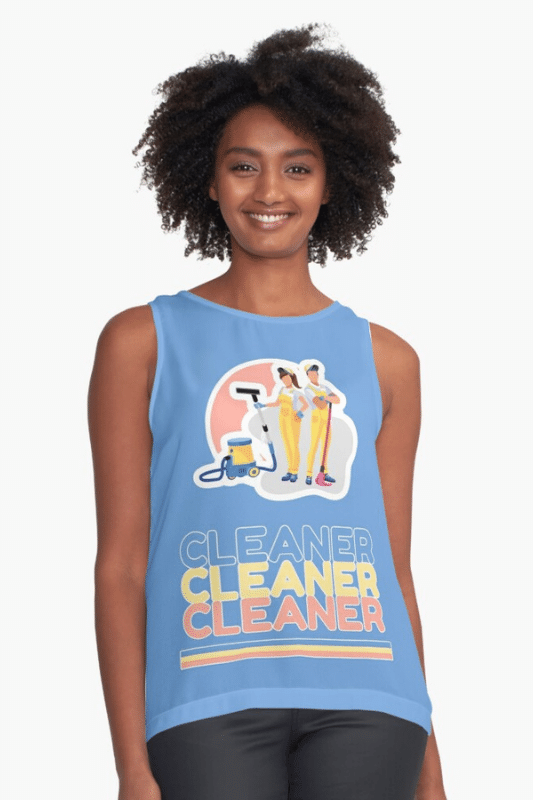 Retro Cleaner Savvy Cleaner Funny Cleaning Shirts Sleeveless Top