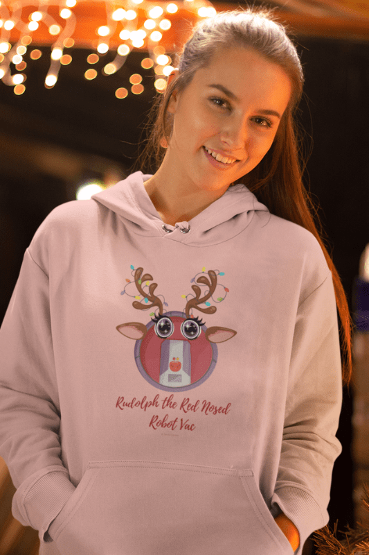 Rudolph the Red Nosed Robot Vac, Savvy Cleaner Funny Cleaning Shirts, Classic Pullover Hoodie