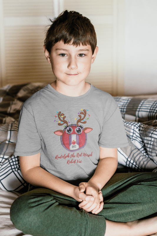 Rudolph the Red Nosed Robot Vac, Savvy Cleaner Funny Cleaning Shirts, Kids Premium T-Shirt