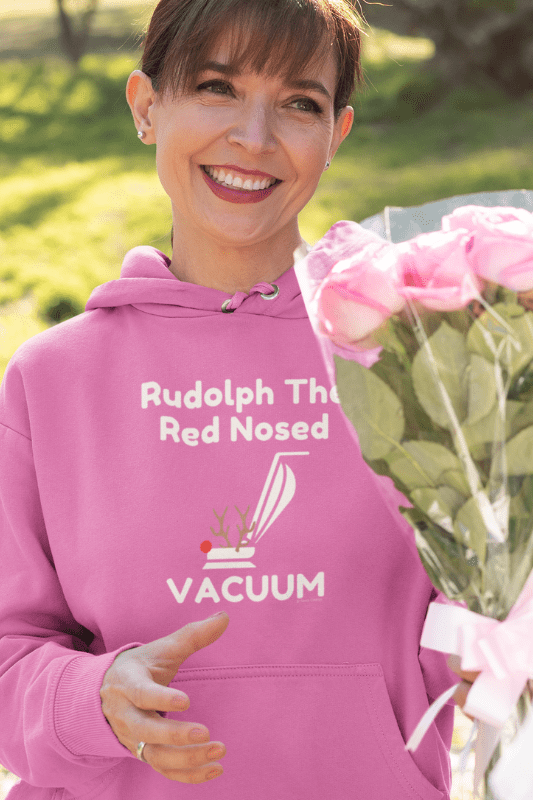 Rudolph the Red Nosed Vacuum, Savvy Cleaner Funny Cleaning Shirts, Classic Pullover Hoodie