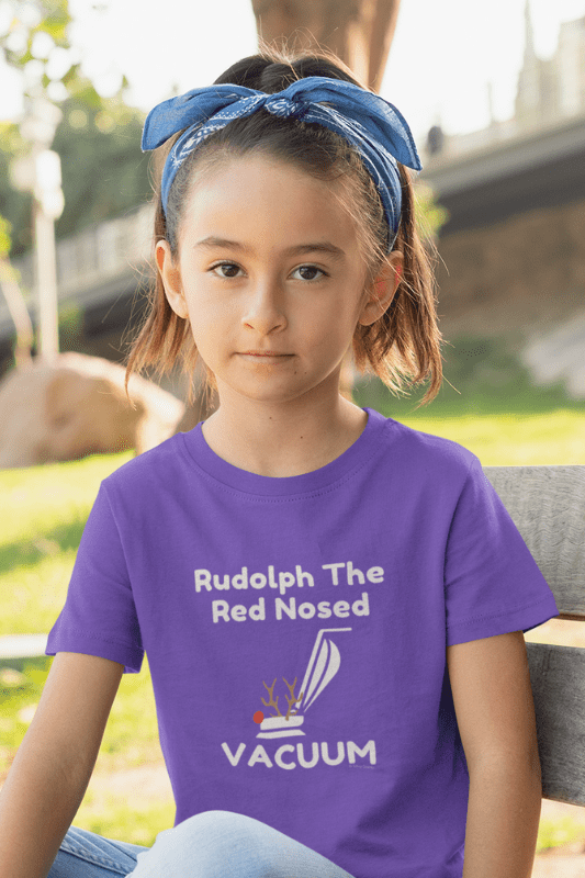 Rudolph the Red Nosed Vacuum, Savvy Cleaner Funny Cleaning Shirts, Kids Premium T-Shirt