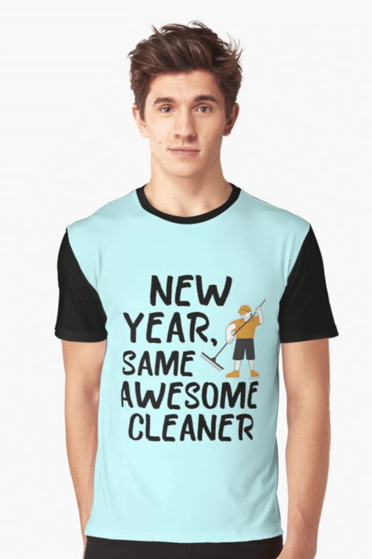 Same Awesome Cleaner Savvy Cleaner Funny Cleaning Shirts Graphic Tee