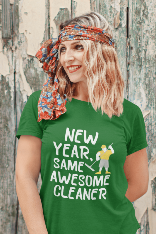 Same Awesome Cleaner Savvy Cleaner Funny Cleaning Shirts Women's Standard Tee