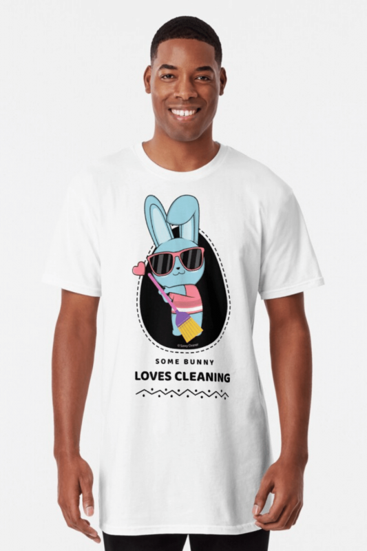 Some Bunny Loves Cleaning Savvy Cleaner Funny Cleaning Shirts Long T-Shirt