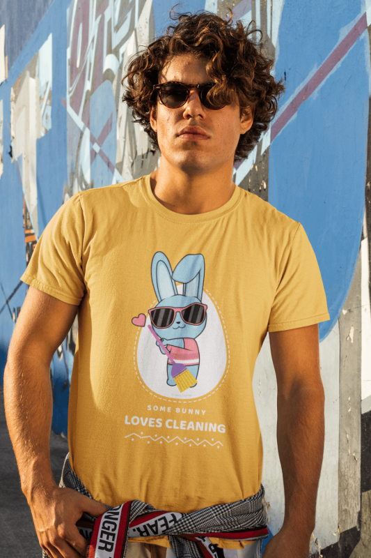 Some Bunny Loves Cleaning Savvy Cleaner Funny Cleaning Shirts Premium Tee