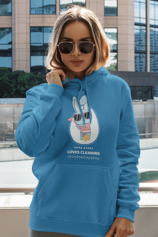 Some Bunny Loves Cleaning Savvy Cleaner Funny Cleaning Shirts Pullover Hoodie