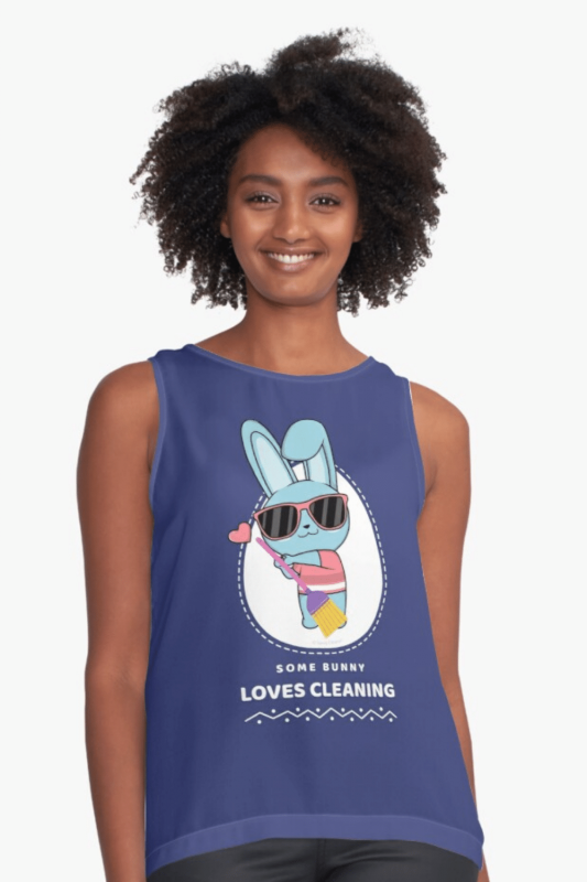Some Bunny Loves Cleaning Savvy Cleaner Funny Cleaning Shirts Sleeveless Top