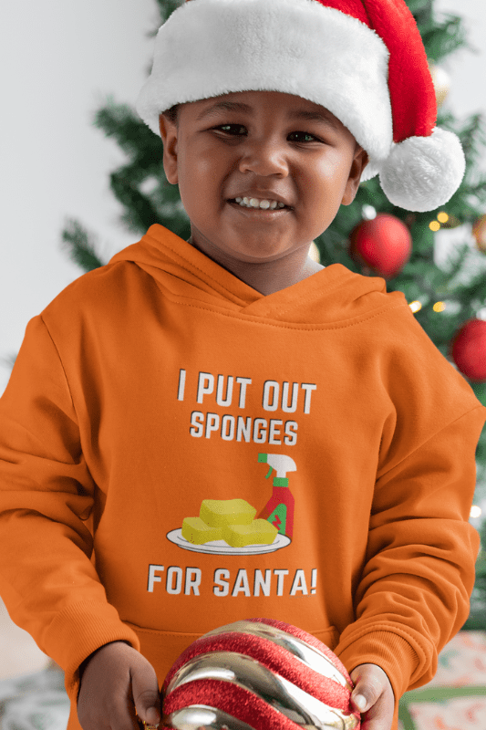 Sponges for Santa, Savvy Cleaner Funny Cleaning Shirts, Kids Classic Pullover Hoodie