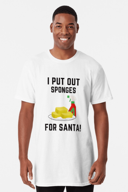 Sponges for Santa, Savvy Cleaner Funny Cleaning Shirts Long Tee