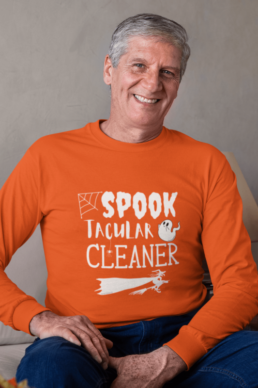 Spooktacular Cleaner Savvy Cleaner Funny Cleaning Shirts Classic Long Sleeve Tee