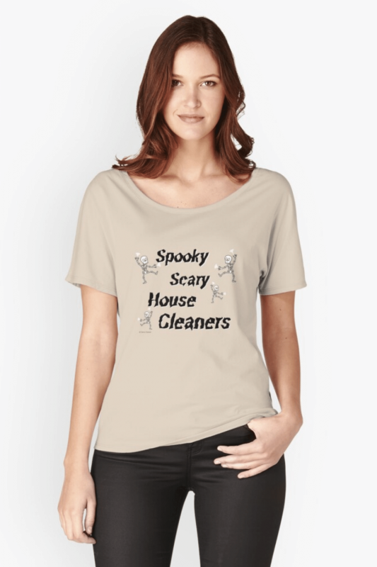 Spooky House Cleaners Savvy Cleaner Funny Cleaning Shirts Relaxed Fit T-Shirt