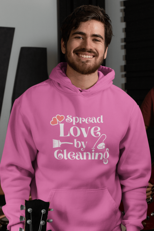 Spread Love By Cleaning Savvy Cleaner Funny Cleaning Shirts Classic Pullover Hoodie