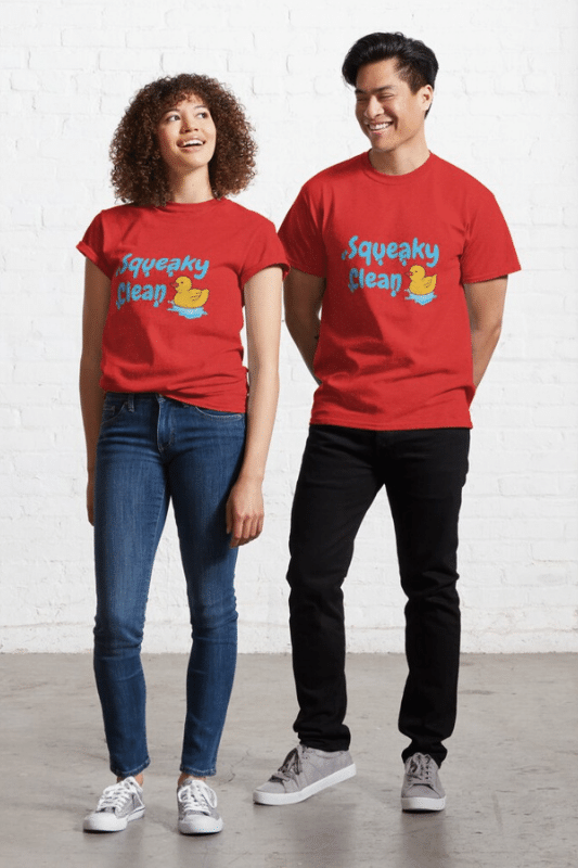 Squeaky Clean Savvy Cleaner Funny Cleaning Shirts Classic Tee