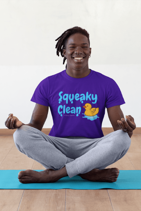 Squeaky Clean, Savvy Cleaner T-Shirt, Man in purple