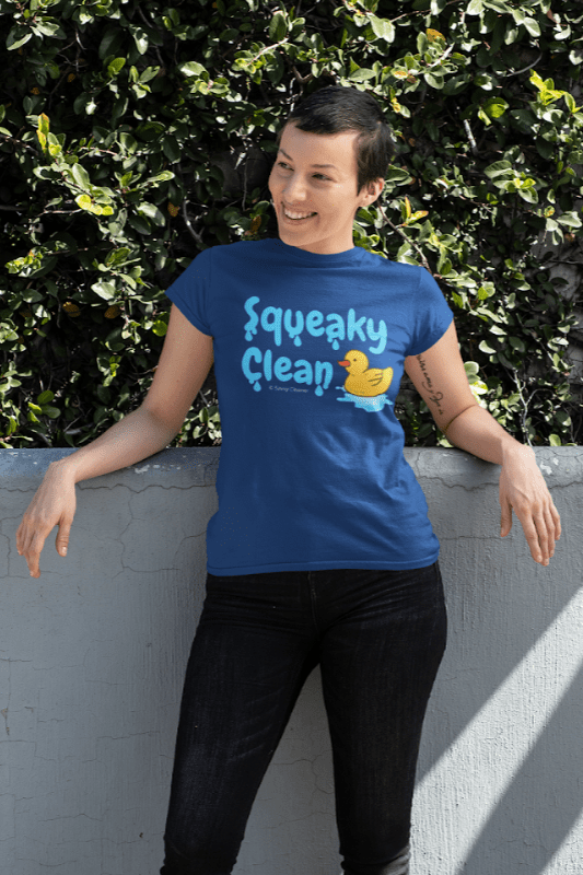 Squeaky Clean, Savvy Cleaner T-Shirt, Woman in bluepng