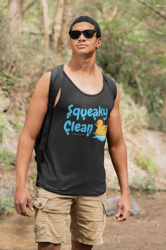 Squeaky Clean, Savvy Cleaner Tank-Top, Man in Black