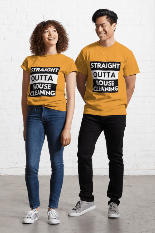 Straight Outta House Cleaning, Savvy Cleaner Funny Cleaning Shirts, Classic Shirt