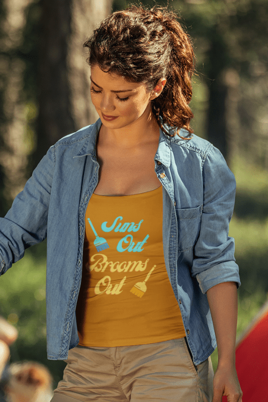 Suns Out Brooms Out, Savvy Cleaner Funny Cleaning Shirts, Classic Tank Top