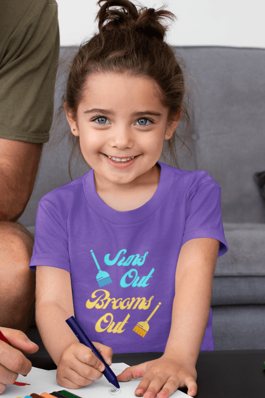 Suns Out Brooms Out, Savvy Cleaner Funny Cleaning Shirts, Kids Premium T-Shirt