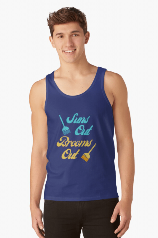 Suns Out Brooms Out, Savvy Cleaner Funny Cleaning Shirts, Tank Top