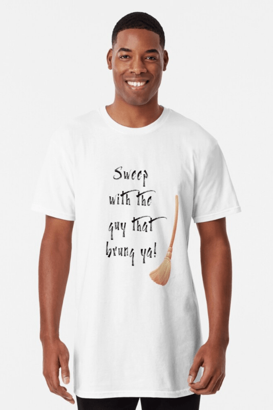 Sweep With The Guy Savvy Cleaner Funny Cleaning Shirts Long Tee