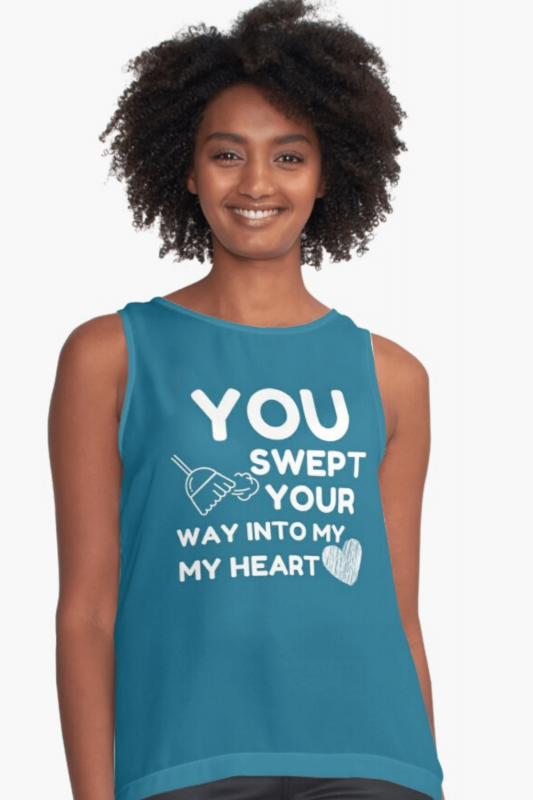 Swept Your Way Savvy Cleaner Funny Cleaning Shirts Sleeveless Top