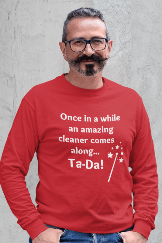Ta Da Savvy Cleaner Funny Cleaning Shirts Classic Long Sleeve Tee