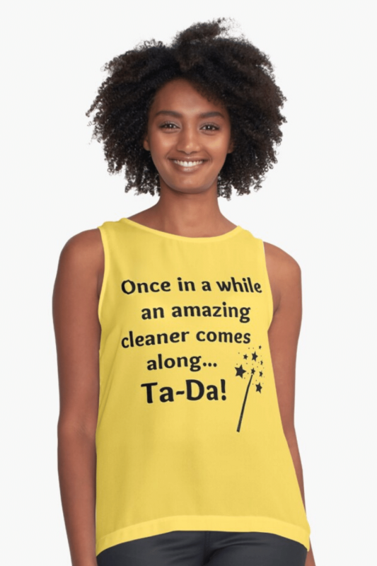 Ta Da Savvy Cleaner Funny Cleaning Shirts Sleeveless Top