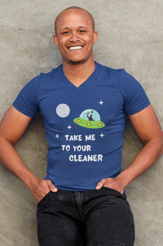 Take Me To Your Cleaner Savvy Cleaner Funny Cleaning Shirts Premium V-Neck T-Shirt