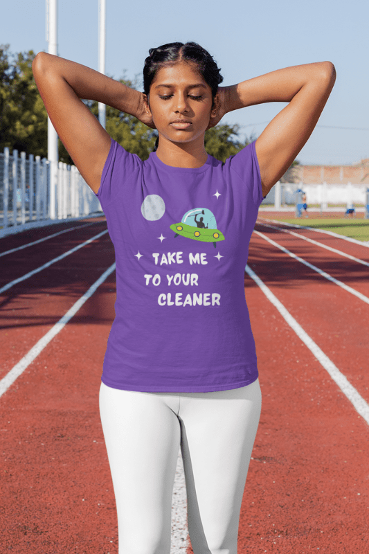 Take Me To Your Cleaner Savvy Cleaner Funny Cleaning Shirts Women's Boyfriend T-Shirt