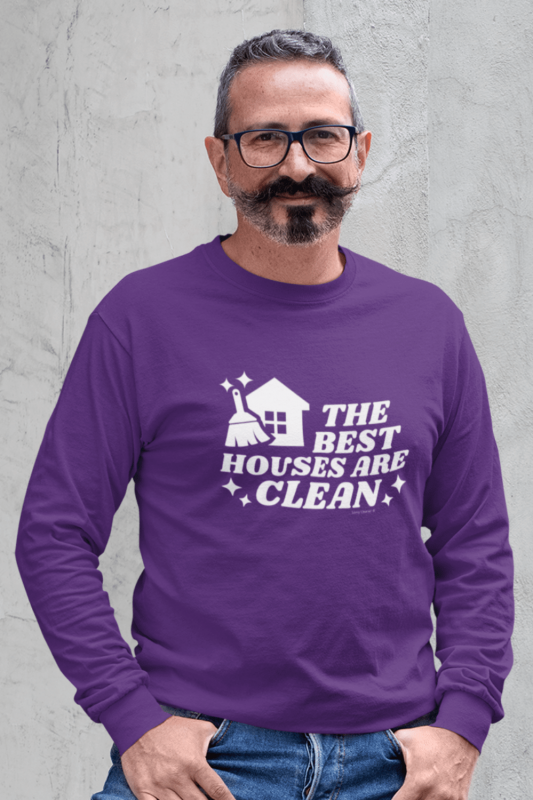 The Best Houses Savvy Cleaner Funny Cleaning Shirts Long Sleeve Tee