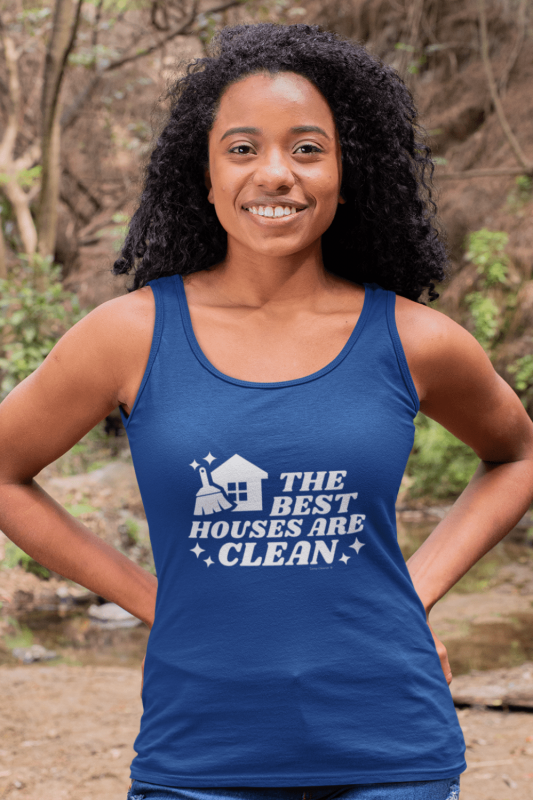 The Best Houses Savvy Cleaner Funny Cleaning Shirts Premium Tank Top
