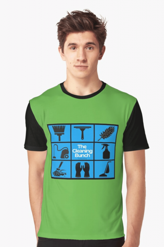The Cleaning Bunch Savvy Cleaner Funny Cleaning Shirts Graphic T-Shirt