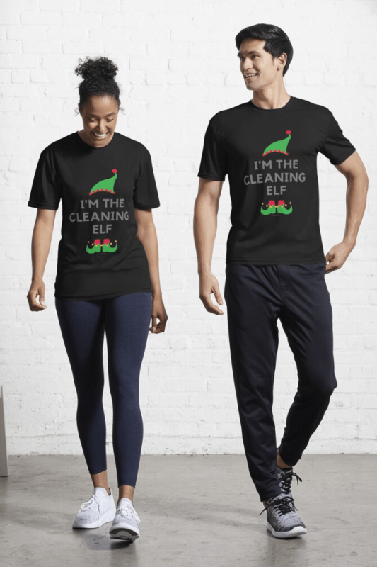 The Cleaning Elf, Savvy Cleaner Funny Cleaning Shirts, Active Shirt