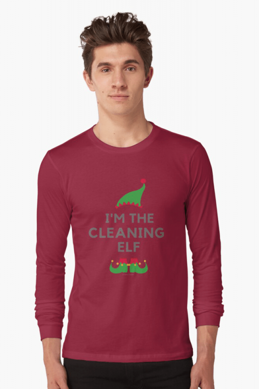 The Cleaning Elf, Savvy Cleaner Funny Cleaning Shirts, Long Sleeve shirt