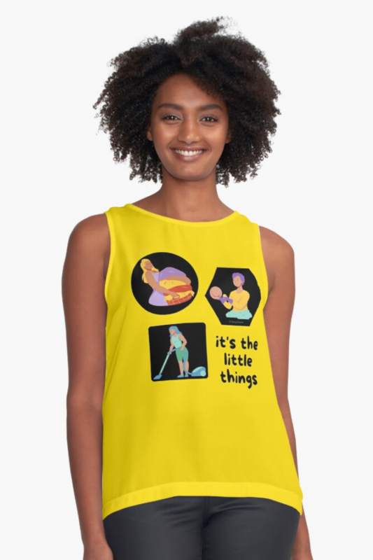 The Little Things Savvy Cleaner Funny Cleaning Shirts Sleeveless Top