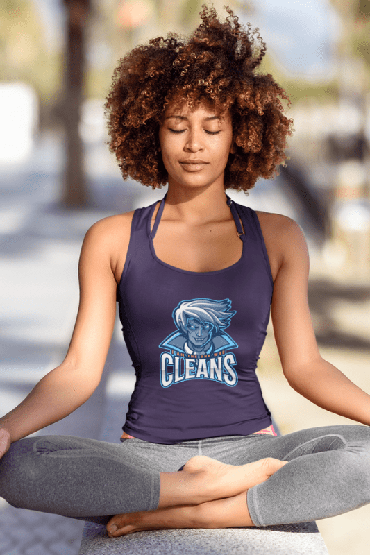 The One Who Cleans, Savvy Cleaner Funny Cleaning Shirts, Premium Tank Top