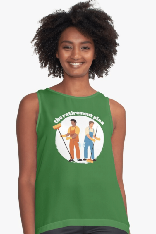 The Retirement Plan Savvy Cleaner Funny Cleaning Shirts Sleeveless Top