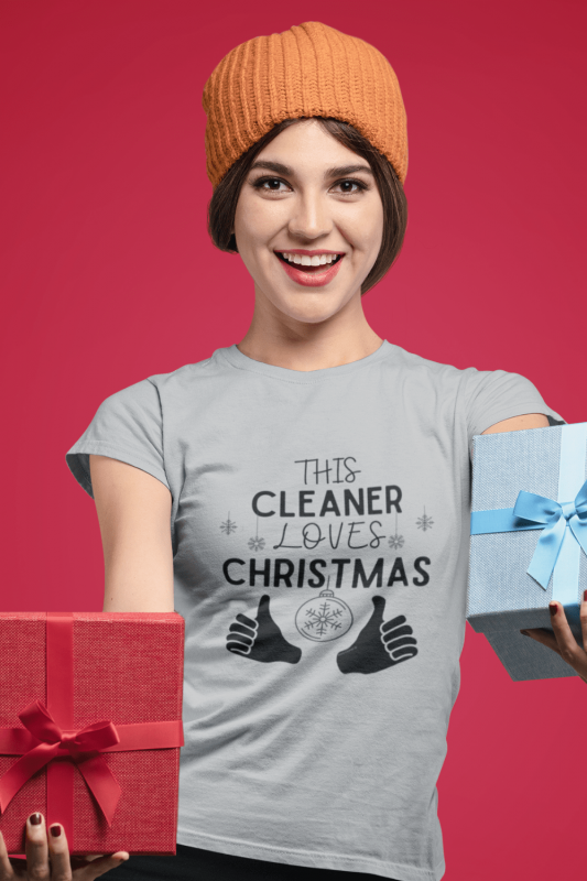 This Cleaner Loves Christmas Savvy Cleaner Funny Cleaning Shirts Women's Standard Tee