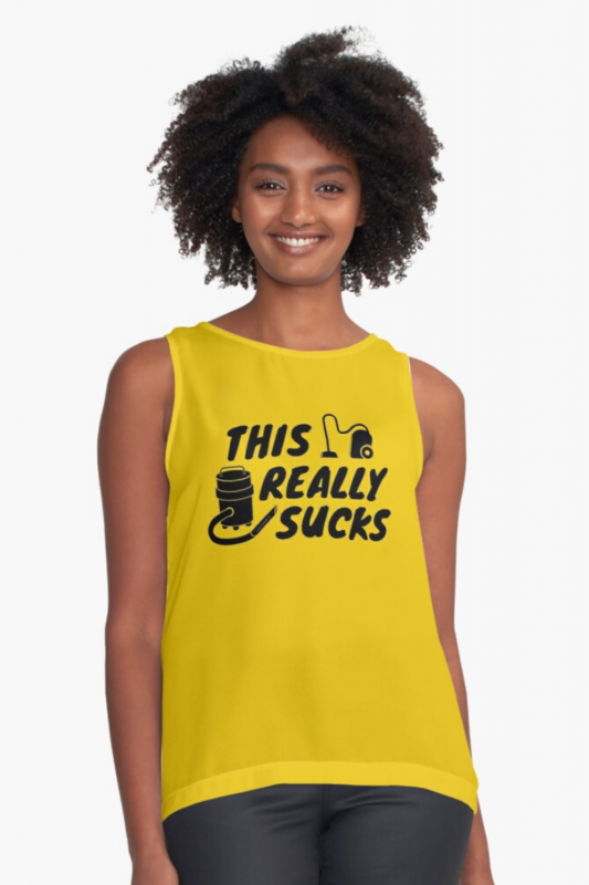 This Really Sucks Savvy Cleaner Funny Cleaning Shirts Sleeveless Top