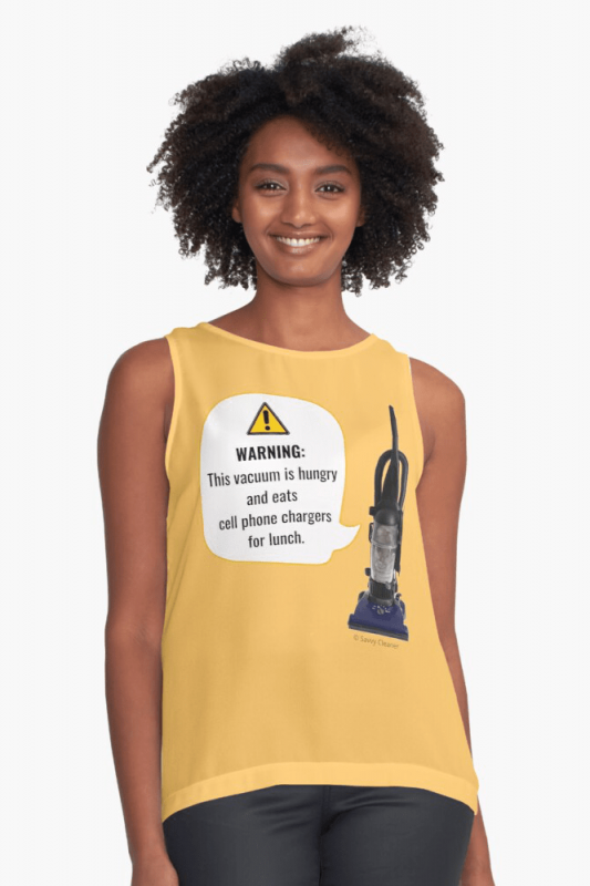 This Vacuum is Hungry, Savvy Cleaner Funny Cleaning Shirts, Sleeveless shirt