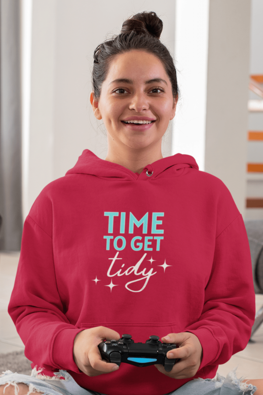 Time to Get Tidy Savvy Cleaner Funny Cleaning Shirts Classic Pullover Hoodie