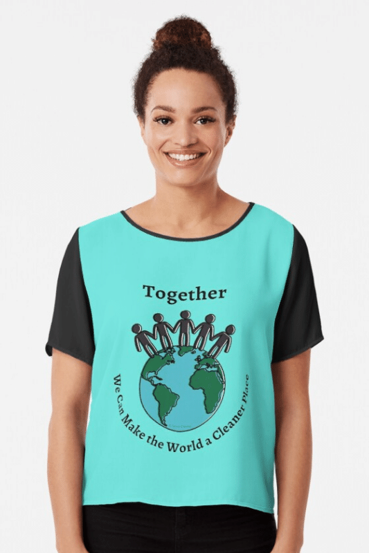 Together Savvy Cleaner Funny Cleaning Shirts Chiffon Top