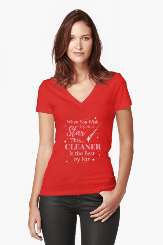 Upon A Star, Savvy Cleaner Funny Cleaning Shirts, V-neck shirt