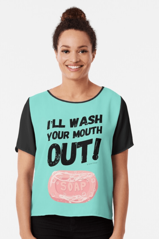 Wash Your Mouth Out Savvy Cleaner Funny Cleaning Shirts Graphic Top