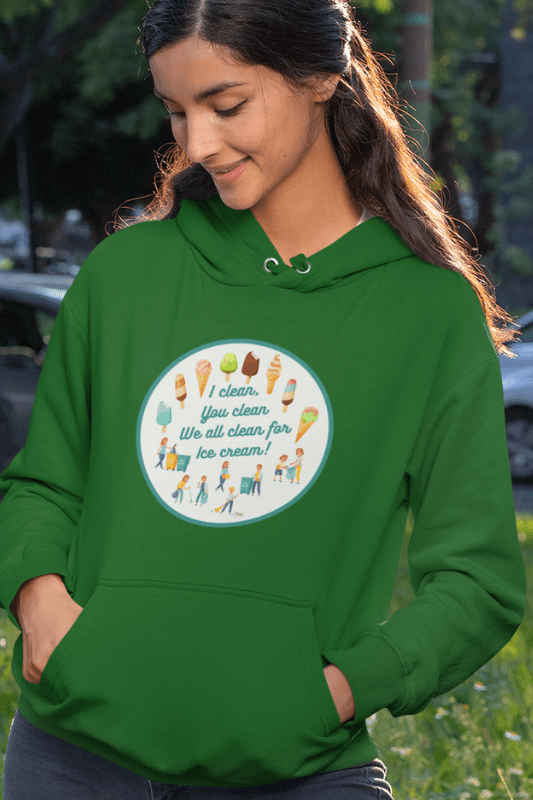 We All Clean for Ice Cream Savvy Cleaner Funny Cleaning Shirts Classic Pullover Hoodie