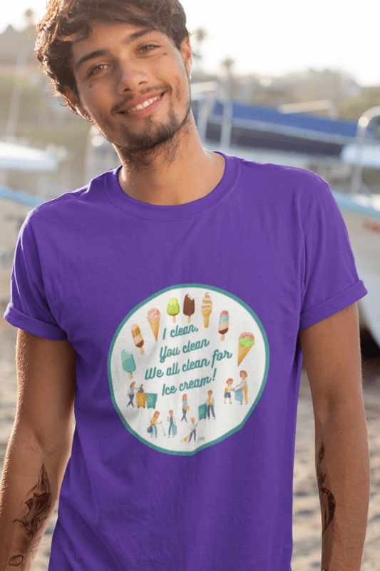 We All Clean for Ice Cream Savvy Cleaner Funny Cleaning Shirts Premium T-Shirt